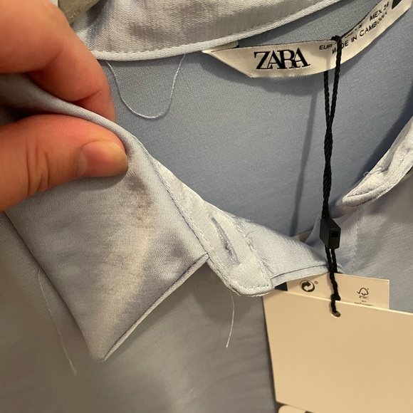 NWT Zara silky button down - Picture 3 of 4